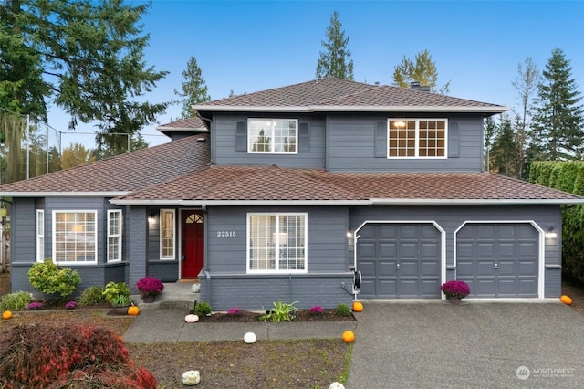 view of front of house featuring a garage