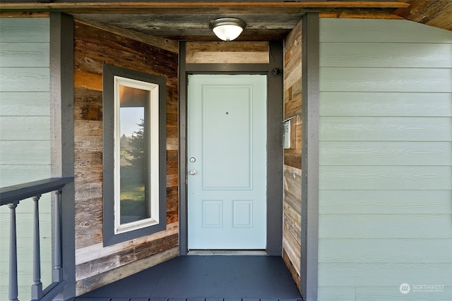 view of doorway to property