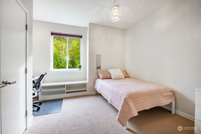 view of carpeted bedroom