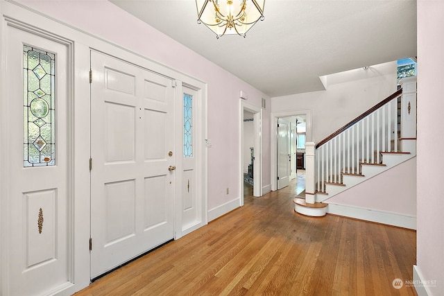 foyer featuring hardwood / wood-style flooring