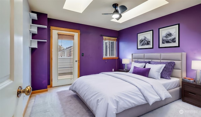 2733 Diamond St Unit D, Milton, WA 98354 - bedroom with ceiling fan and access to exterior