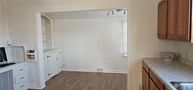 kitchen featuring light hardwood / wood-style floors