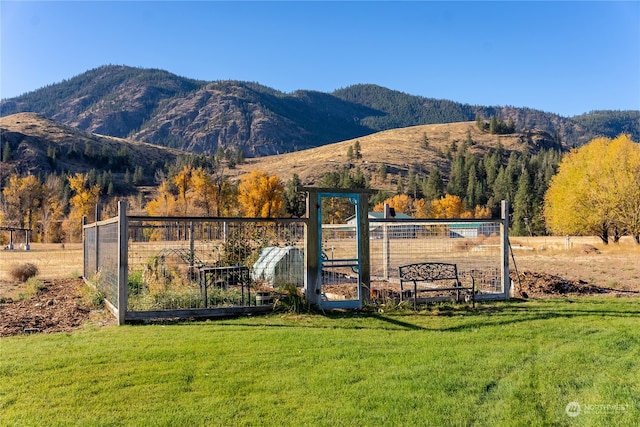 property view of mountains with a rural view