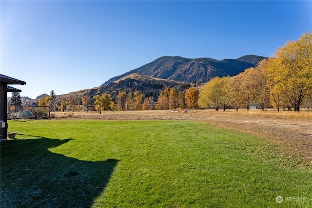 mountain view with a rural view