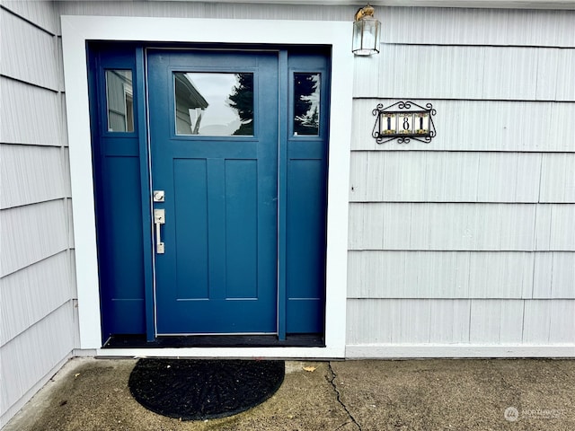 view of doorway to property