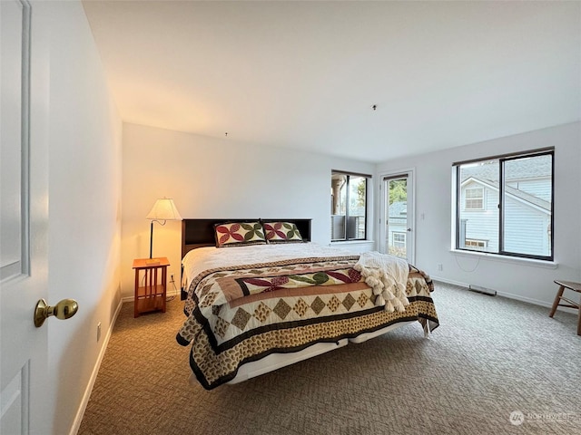 bedroom with carpet floors