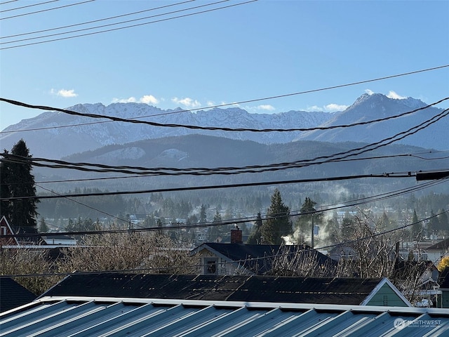 exterior space with a mountain view