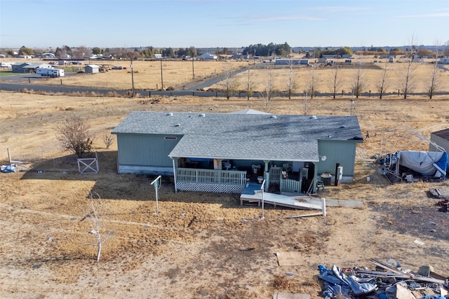 drone / aerial view with a rural view