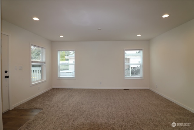 view of carpeted empty room