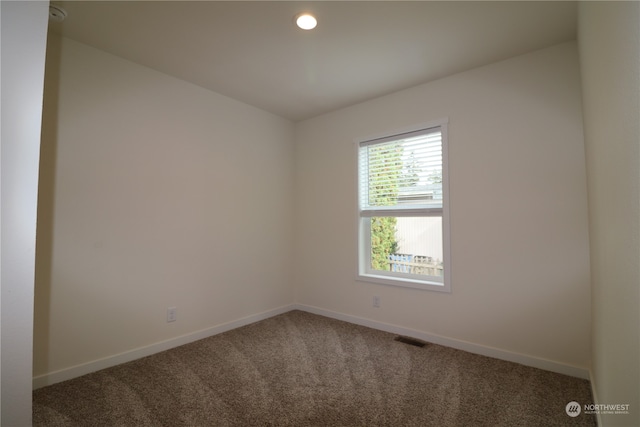 view of carpeted empty room