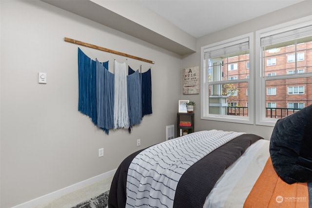 view of carpeted bedroom