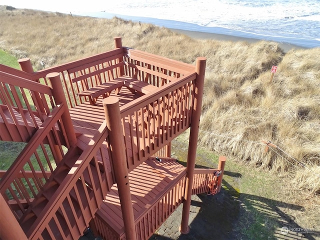 1399 Ocean Shores Blvd SW Unit 2N-E, Ocean Shores, WA 98569 - deck with a view of the beach