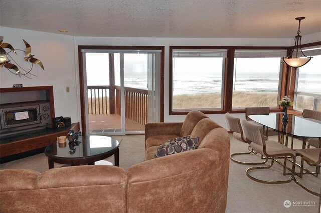 1399 Ocean Shores Blvd SW Unit 2N-E, Ocean Shores, WA 98569 - carpeted living area featuring plenty of natural light
