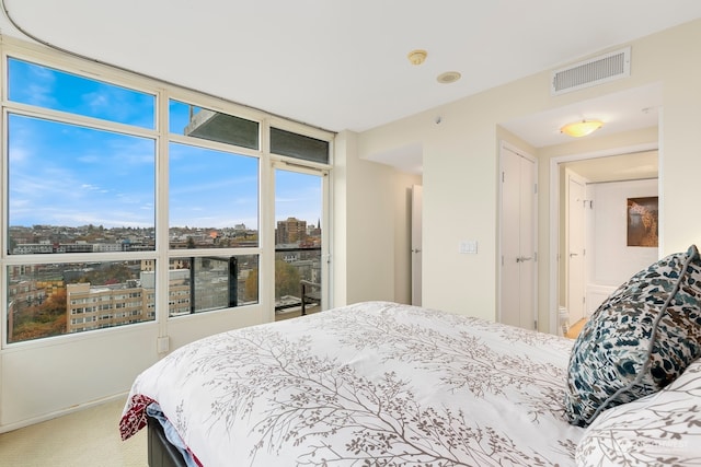 bedroom with carpet floors