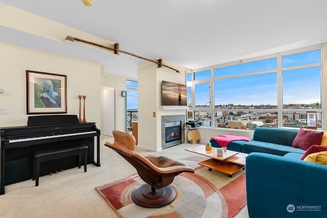 view of carpeted living room