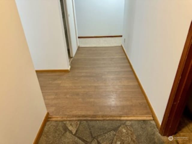 hall featuring light hardwood / wood-style flooring