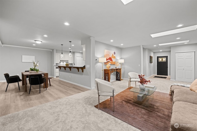 view of carpeted living room