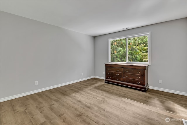 unfurnished bedroom featuring light hardwood / wood-style flooring