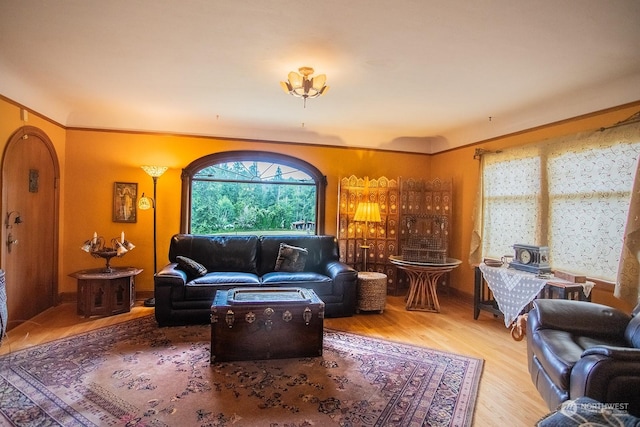 9346 Nels Nelson Rd NW, Bremerton, WA 98311 - living area featuring arched walkways and wood finished floors