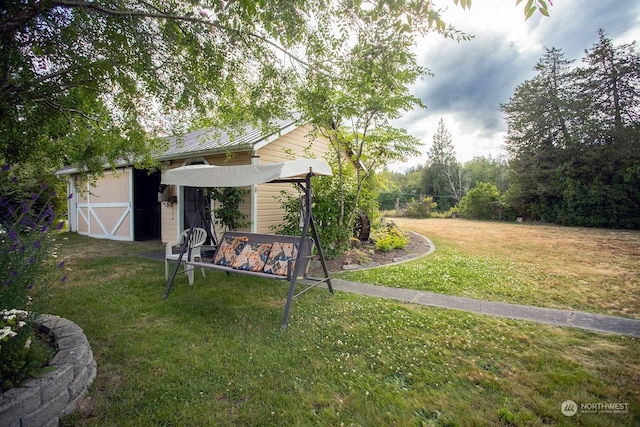 9346 Nels Nelson Rd NW, Bremerton, WA 98311 - view of green lawn featuring an outdoor structure