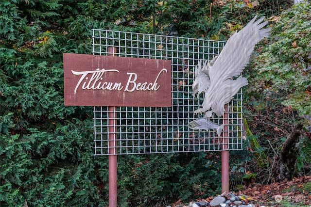 view of community sign