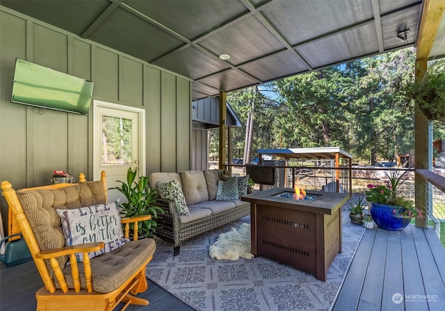 view of sunroom