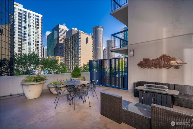 view of patio / terrace featuring an outdoor hangout area