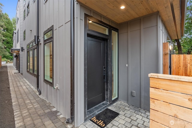 view of doorway to property