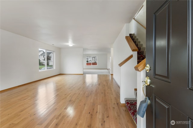 entrance foyer featuring light hardwood / wood-style flooring