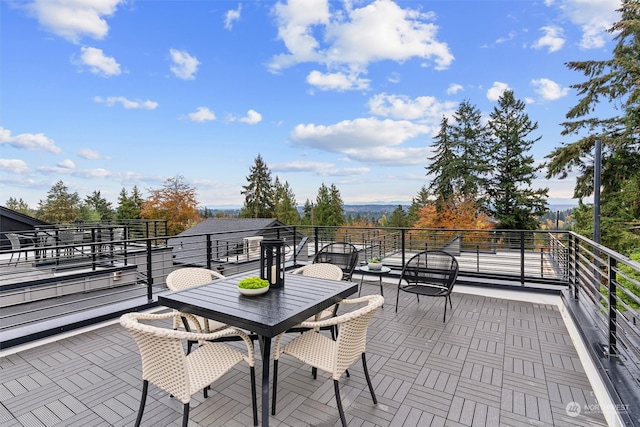 view of patio / terrace with a balcony