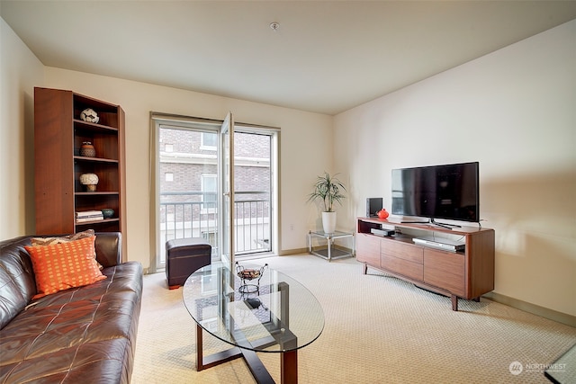 view of carpeted living room