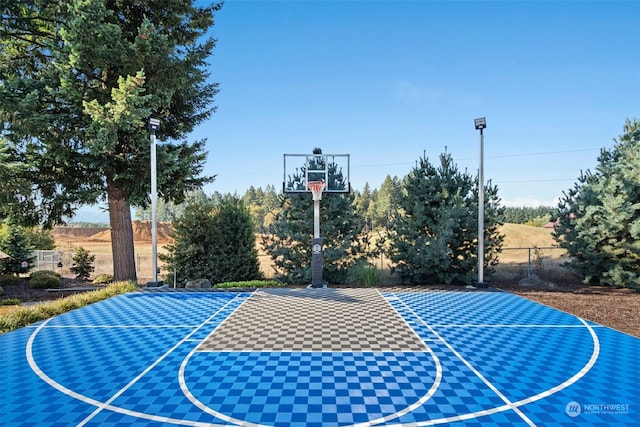 view of basketball court