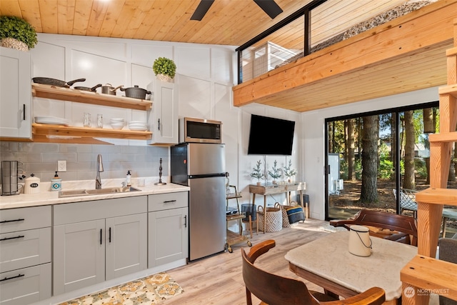 kitchen featuring sink, white cabinets, and stainless steel appliances