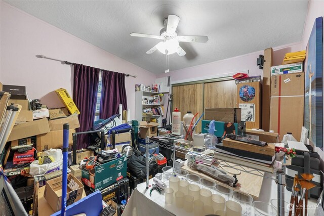 5250 College St SE Unit 18, Lacey, WA 98503 - office space with vaulted ceiling and a ceiling fan