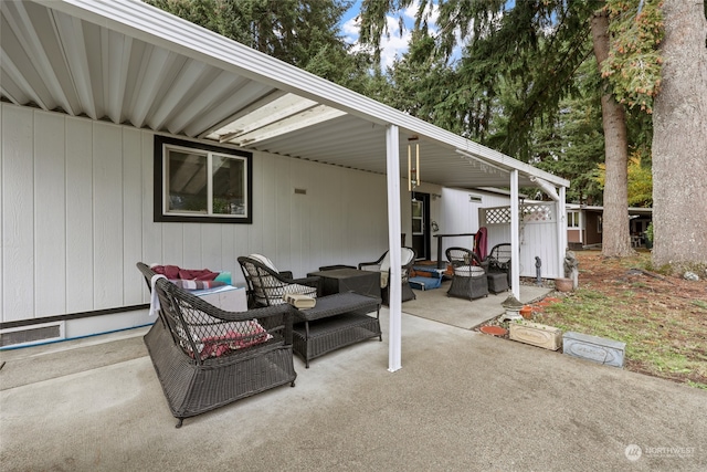 view of patio / terrace with outdoor lounge area