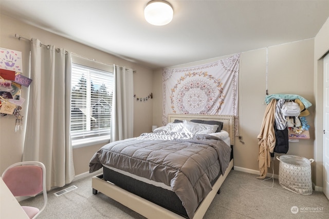 view of carpeted bedroom