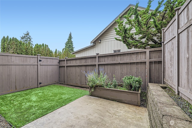 view of yard with a patio