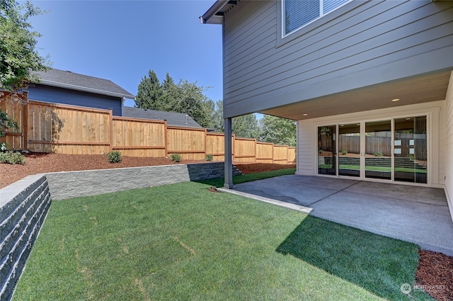 view of yard featuring a patio area