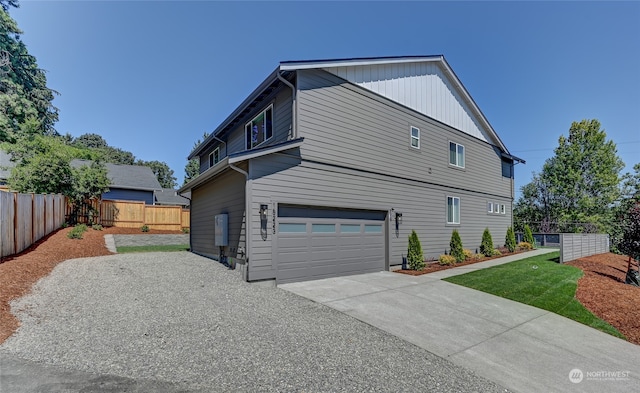 view of home's exterior featuring a garage