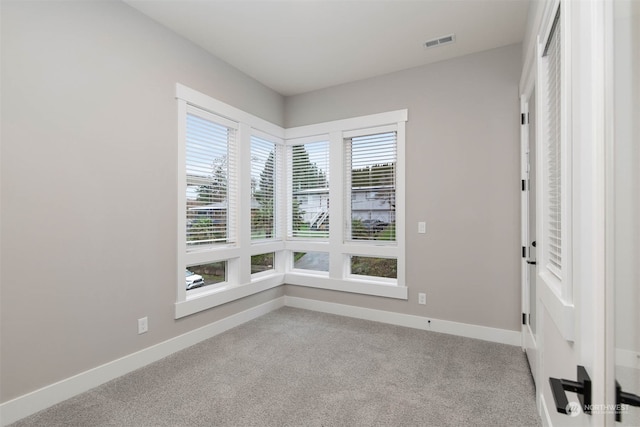 view of carpeted spare room