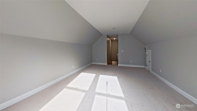 additional living space with lofted ceiling