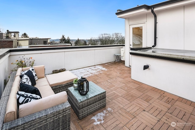 view of patio with an outdoor hangout area