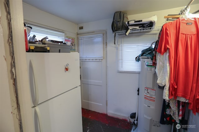 washroom featuring water heater