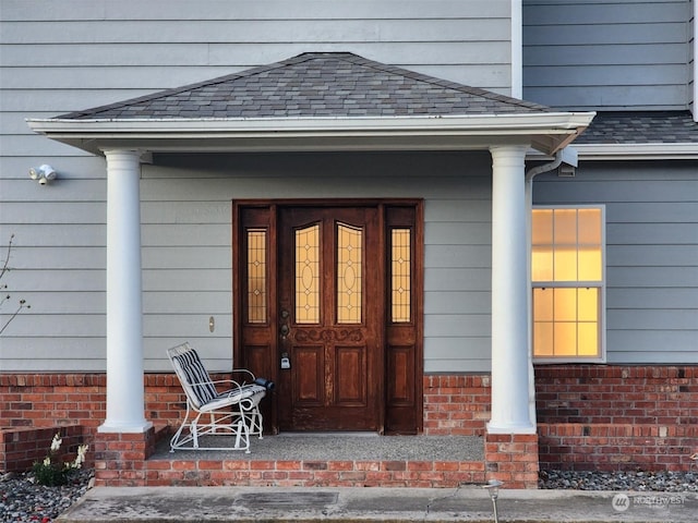 151 Rilla Ln, Sequim, WA 98382 - entrance to property featuring a porch and brick siding