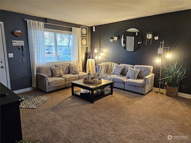 view of carpeted living room