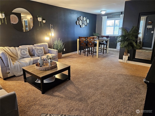 view of carpeted living room