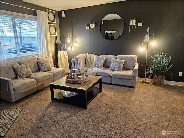 view of carpeted living room