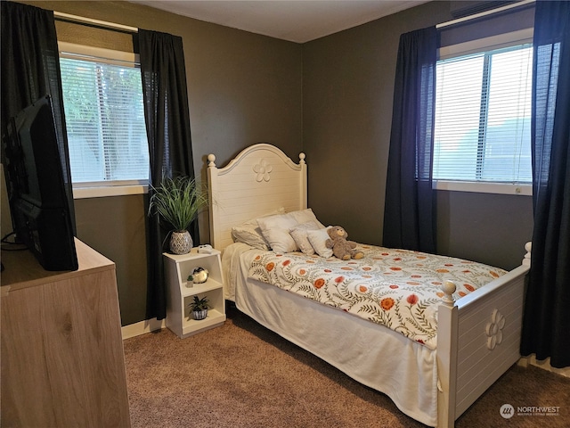 view of carpeted bedroom