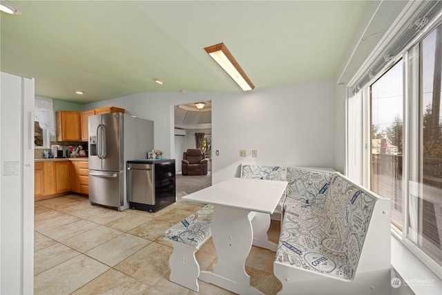 view of tiled dining room