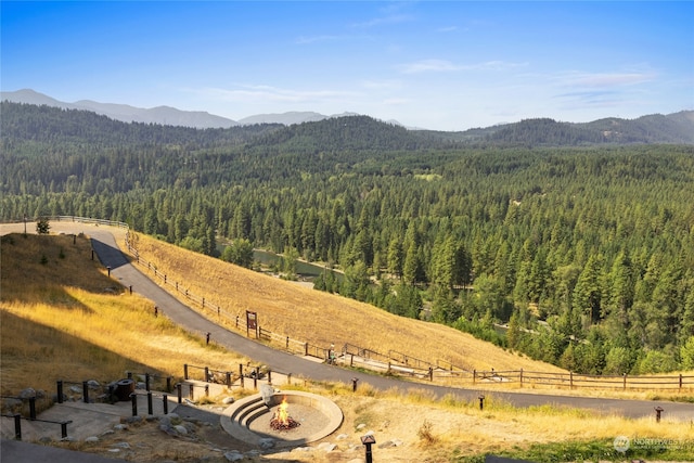 aerial view with a rural view and a mountain view